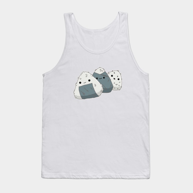 Onigiri Trio Tank Top by knozos